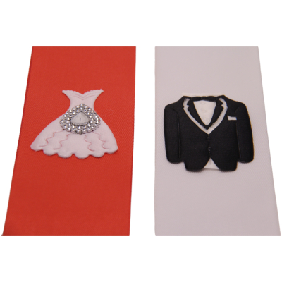 Geschenkband-Set für Geldgeschenke - Braut&Bräutigam - Modell B - 1