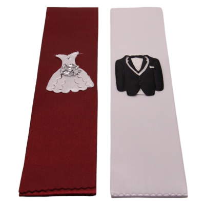 Geschenkband-Set für Geldgeschenke - Braut&Bräutigam - Modell D - 0