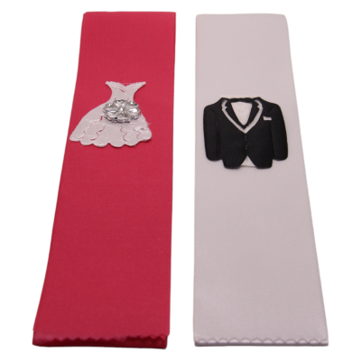 Geschenkband-Set für Geldgeschenke - Braut&Bräutigam - Modell E - 0