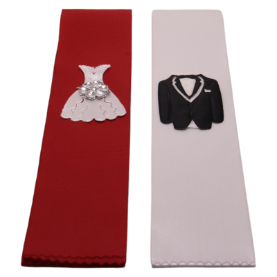 Geschenkband-Set für Geldgeschenke - Braut&Bräutigam - Modell F - 0