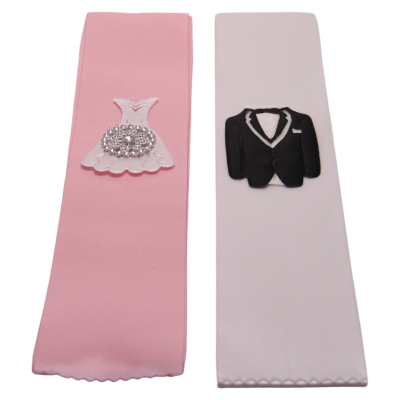 Geschenkband-Set für Geldgeschenke - Braut&Bräutigam - Modell H - 0