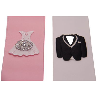 Geschenkband-Set für Geldgeschenke - Braut&Bräutigam - Modell H - 1