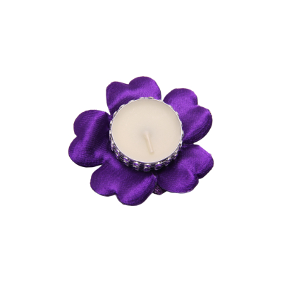 Handkerzen für Brautjungfern mit Herzen - Lila - 6 Stück - 0