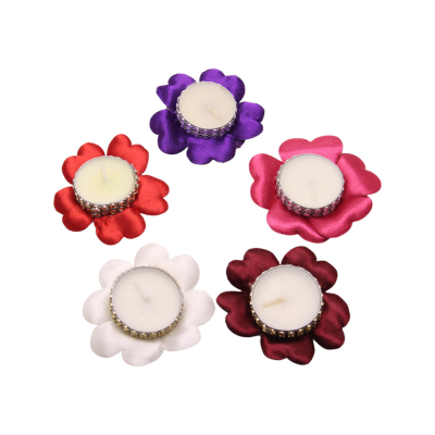 Handkerzen für Brautjungfern mit Herzen - Lila - 6 Stück - 1