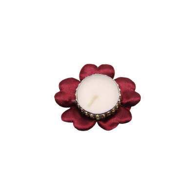 Handkerzen für Brautjungfern mit Herzen - Bordeaux - 6 Stück - 0