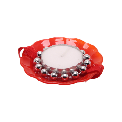 Handkerzen für Brautjungfern - Rot / Silber - 12 Stück - 0