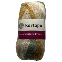 KARTOPU Angora Natural Prints H1831 Wolle (100g / ca. 530m lang) 80% Acryl / 10% Wolle / 10% Mohair
