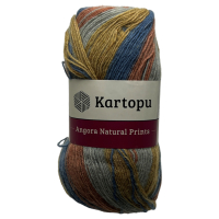 KARTOPU Angora Natural Prints H1830 Wolle (100g / ca. 530m lang) 80% Acryl / 10% Wolle / 10% Mohair