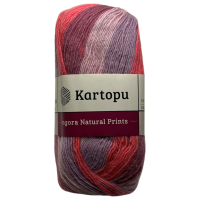 KARTOPU Angora Natural Prints H1836 Wolle (100g / ca. 530m lang) 80% Acryl / 10% Wolle / 10% Mohair
