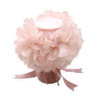 Nadelkissen Glas mit Tüll - Rosa