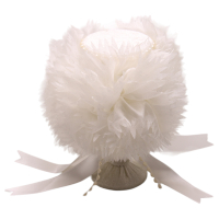 Nadelkissen Glas mit Tüll - Modell A - Weiß