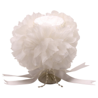 Nadelkissen Glas mit Tüll - Modell B - Weiß